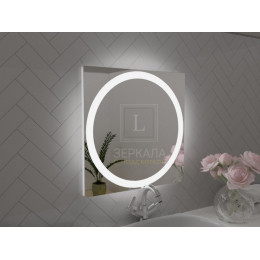 Зеркало в ванную комнату с подсветкой Палермо 75х75 см
