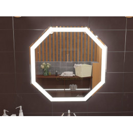 Зеркало в ванную комнату с подсветкой Тревизо 75х75 см