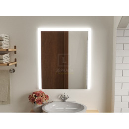 Зеркало с подсветкой для ванной комнаты Серино 75х75 см
